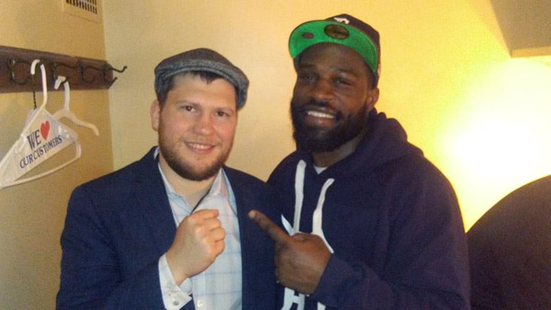 Demetrius Banks (right) with "Detroit Brawl" promoter Dmitriy Salita. (Photo: Facebook)