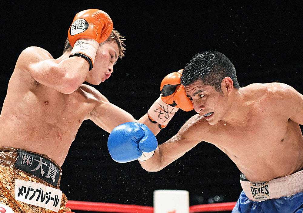 Hiroto Kyoguchi (left) vs. Jose Argumedo. Photo credit: Naoki Fukuda