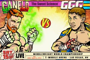 Canelo Alvarez vs. Gennady Golovkin. Art courtesy of Rob Ayala