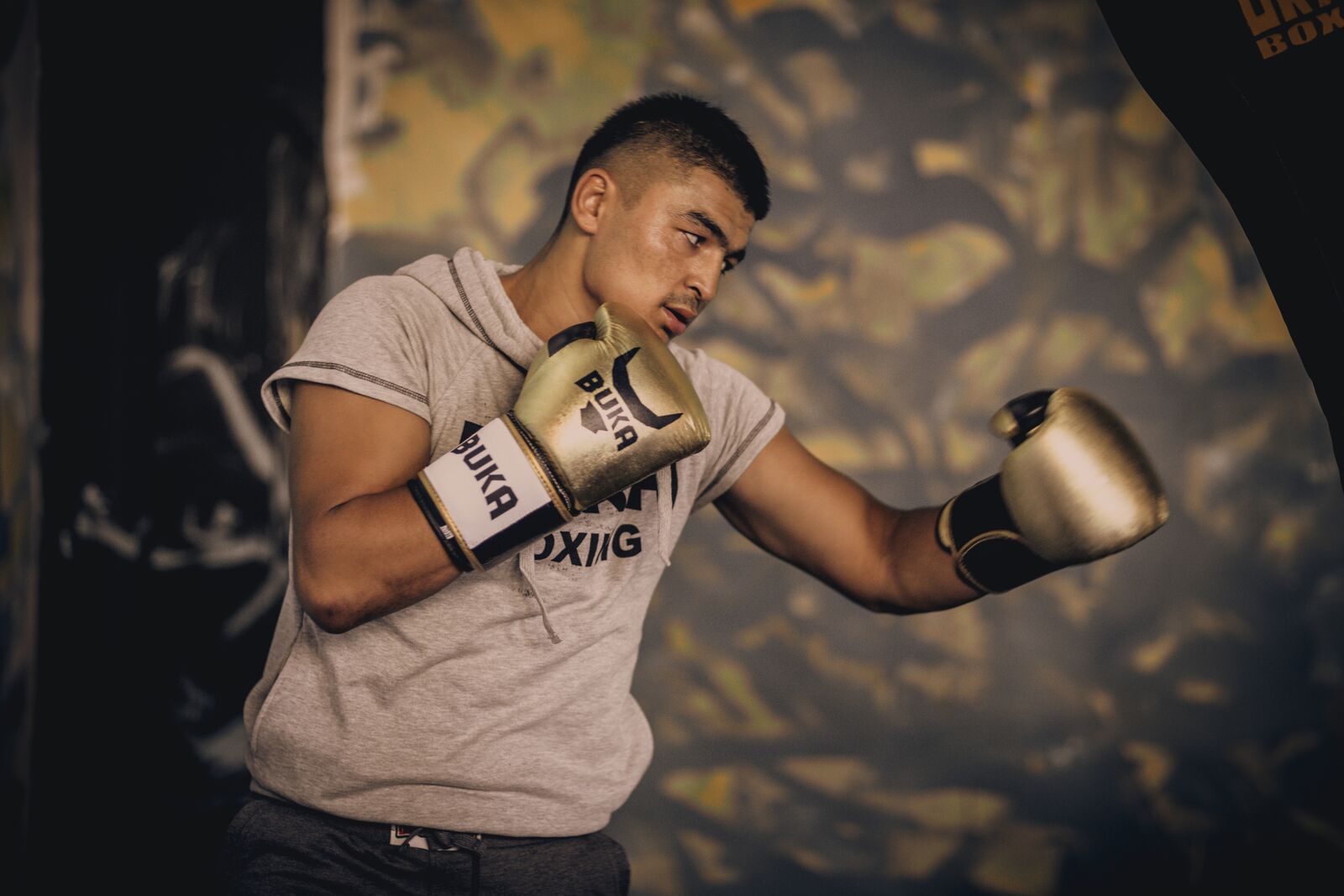 Super middleweight Azizbek Abdugofurov. Photo credit: Otabek Khaydarov/BUKA Boxing
