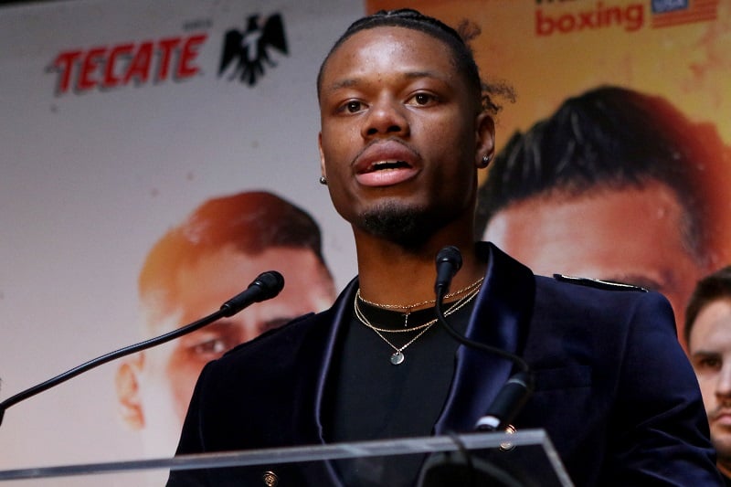 March 4, 2019, Los Angeles, California: Austin Williams speaks at the press conference announcing the April 26, 2019 Matchroom Boxing USA fight card that will take place at the Forum in Los Angeles, California. Photo credit: Melina Pizano/Matchroom Boxing USA