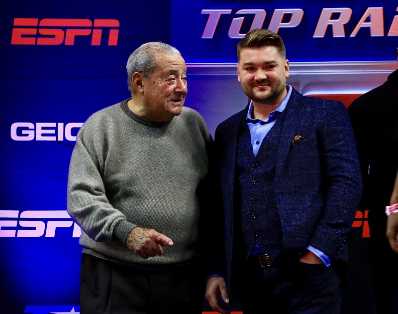 Manager Tim VanNewhouse (right) and Bob Arum