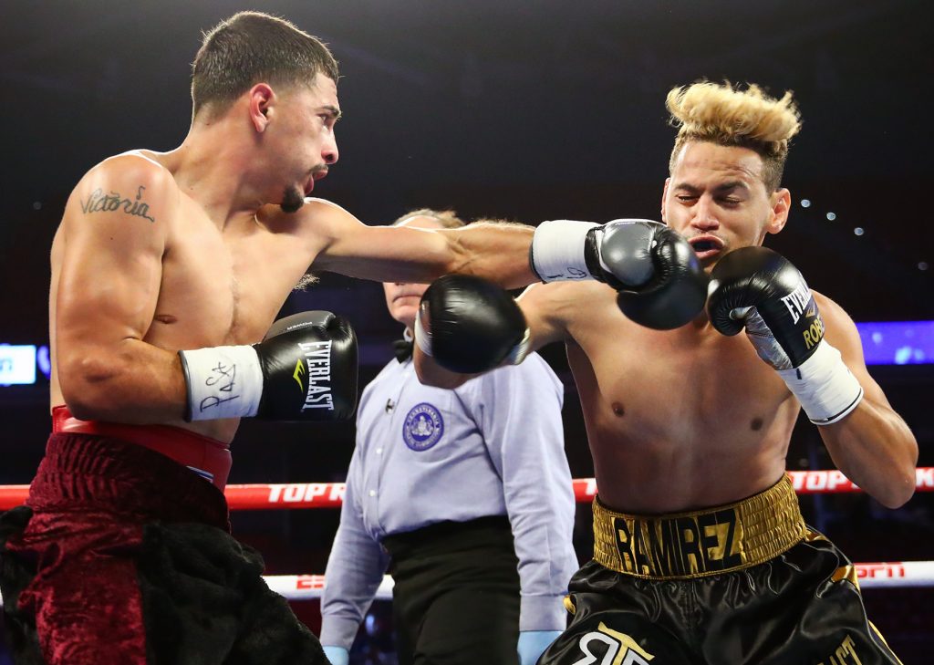 Adan Gonzales pulled off upset by beating two-time Olympic gold medalist Robeisy Ramirez. Photo by Mikey Williams/Top Rank