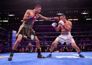 Mario Barrios vs. Batyr Akhmedov. Photo by Frank Micelotta/Fox Sports/PictureGroup