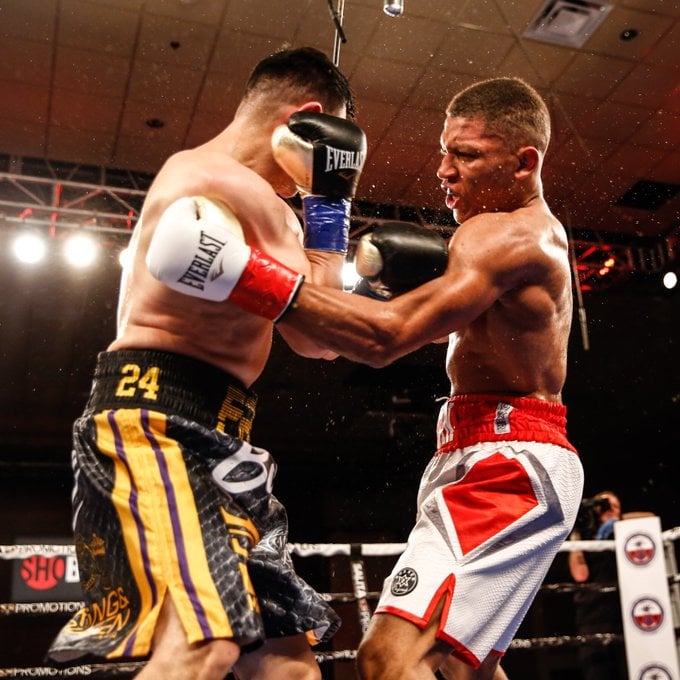 Brian Norman Jr. (right) vs. Flavio Rodriguez. Photo courtesy of Showtime Boxing