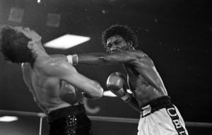 Boza-Edwards nails Chacon en route to winning their first fight at Showboat Hotel & Casino in Las Vegas, Nevada. (Photo by: The Ring Magazine via Getty Images)