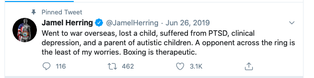 The critique of Jamel Herring by Tim Bradley stung Herring some, and his wife also took it hard. 