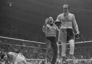 Chuck Wepner after he sent Muhammad Ali to the canvas in their 1975 fight.
