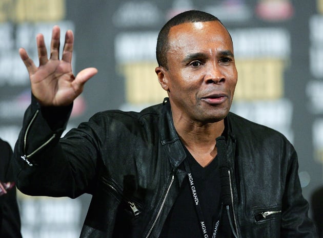 Sugar Ray Leonard speaks at a post-fight news conference after Floyd Mayweather Jr.'s knockout victory over Ricky Hatton on Dec. 8, 2007 in Las Vegas, Nev.