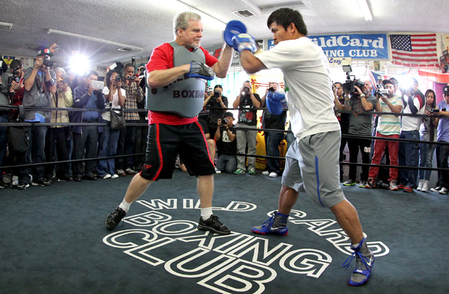 Manny Pacquiao mitts for Bradley rematch farina