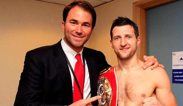 Eddie Hearn with former 3 time super middleweight champion Carl Froch