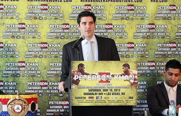 David Itskowitch speaks during a press conference for the Lamont Peterson-Amir Khan fight at the W Hotel on March 15, 2012 in Washington, DC. Photo by Ned Dishman/Getty Images