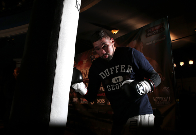 Tony Bellew in action during a media work out ahead of his rematch against Nathan Cleverly in Liverpool, England. Photo by Jan Kruger/Getty Images