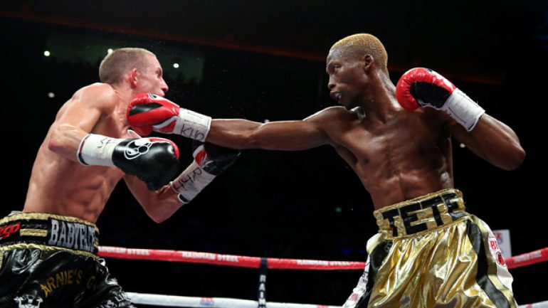 Zolani Tete to face Jether Oliva on Dec. 18