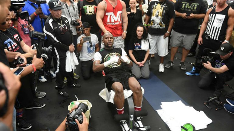 Inside the spectacle known as the Mayweather Media Workout