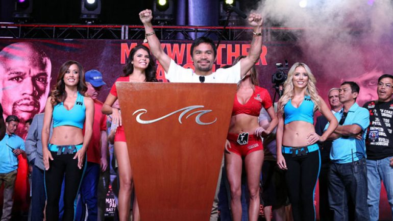 Manny Pacquiao rallies fans, Roach confident of victory