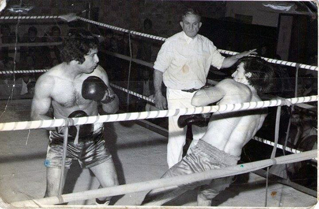 In his heyday, Mario ├ó┬Ç┬£Cowbird├ó┬Ç┬Ø Matthysse (left) was known for mowing down an opponent or two.  Here he is against Eduardo Portela, who he stopped in three rounds in Esperanza, Santa Fe, Argentina in 1979. Photo courtesy of Mario Matthysse.