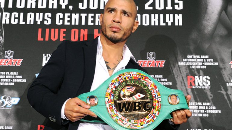 Miguel Cotto talking Canelo and Golovkin; Geale happy to be overlooked
