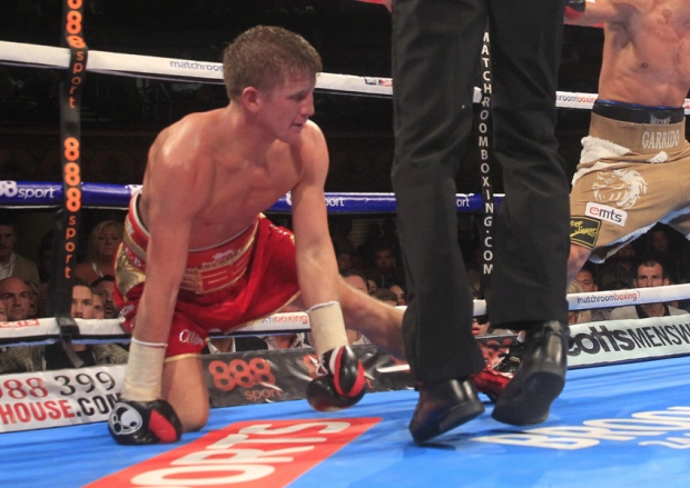 Saunders took a count in his first pro loss before being disqualified.