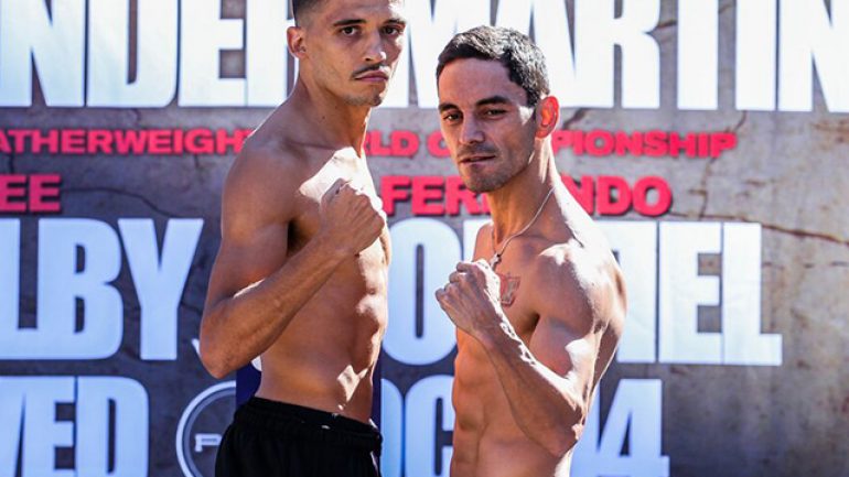 Selby, Montiel make weight for featherweight title bout