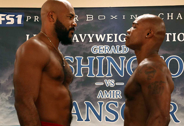 Amir Mansour (right) faces off with Gerald Washington in October 2015.
