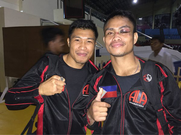 Rocky Fuentes (R) and AJ Banal