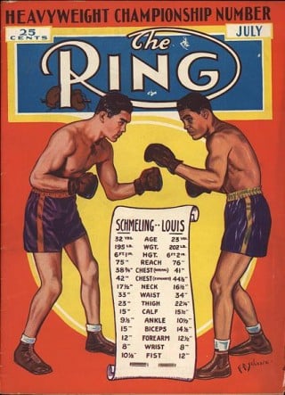 THE RING BOXING MAGAZINE WITH JOE LOUIS ON COVER - NOVEMBER 1980, VG TO  NR-MINT
