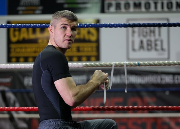 Liam Smith at a media workout on Dec. 14, 2015. (Photo by Dave Thompson - Getty Images)
