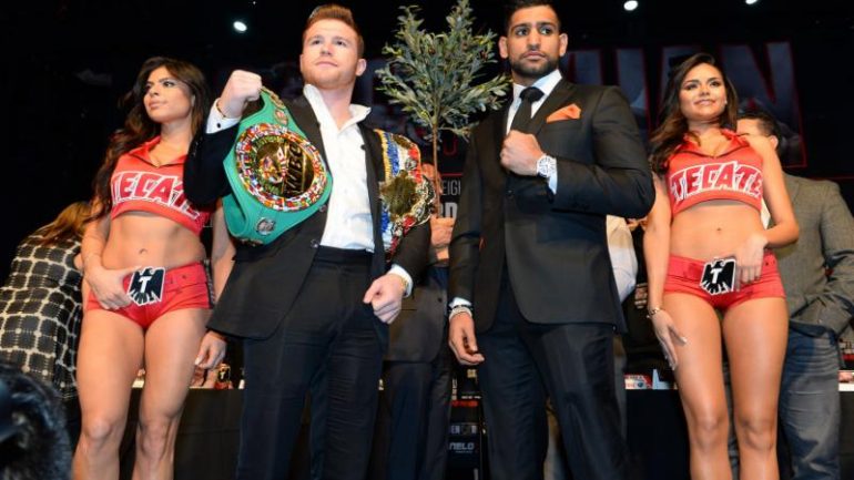 Canelo-Khan fight week: watch live stream of fighter arrivals