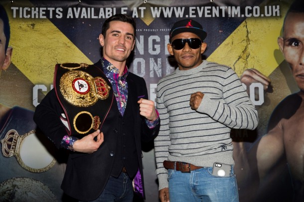 Anthony Crolla (l) meets Ismael Barosso in his first WBA 135-pound title defense. Photo: Mark Robinson