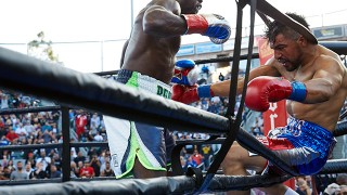Andre Berto raged back from an early knockdown to drop and overwhelm Victor Ortiz in their rematch on April 30, 2016, at StubHub Center in Carson, California. Photo by Suzanne Teresa / PBC
