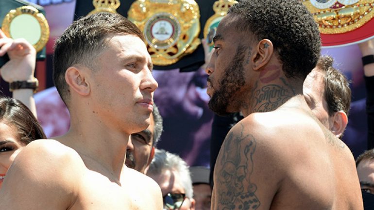 Golovkin-Wade weigh-in results