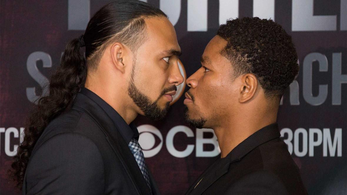 WBA welterweight titlist Keith Thurman (left) and former IBF titleholder Shawn Porter. Photo courtesy of Premier Boxing Champions
