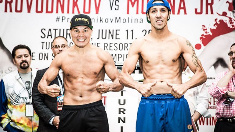 Provodnikov-Molina weigh-in results and photos