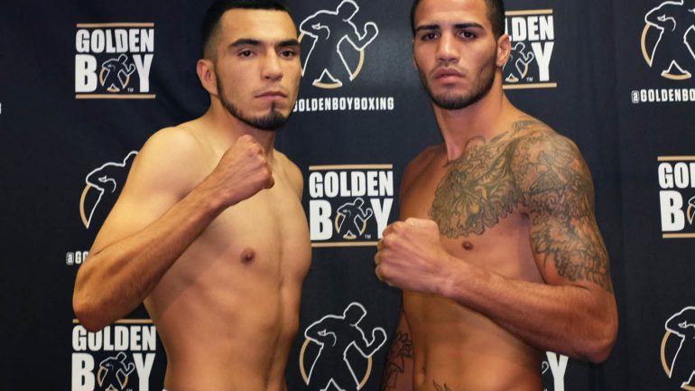 Gutierrez-Melendez final bout sheet with weigh-in results