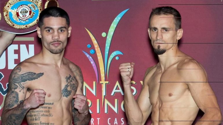 Perez-Petrov final bout sheet, weigh-in results