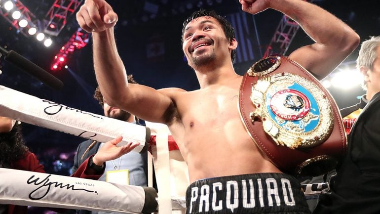 Pacquiao says he won’t fight four times in 2017: ‘I’m not a robot’