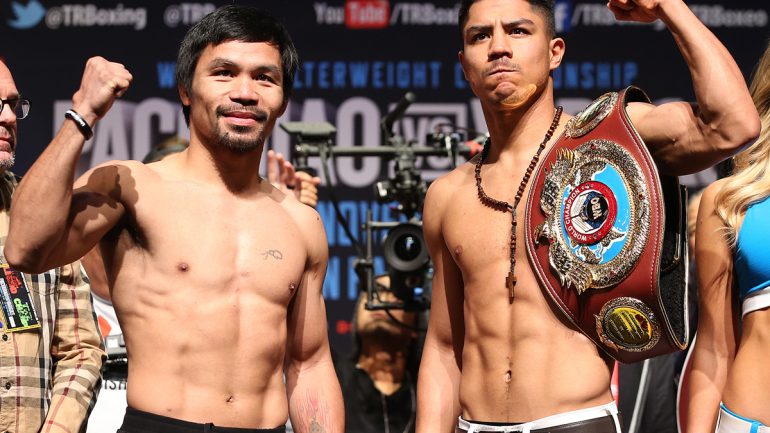 Manny Pacquiao-Jessie Vargas weigh-in