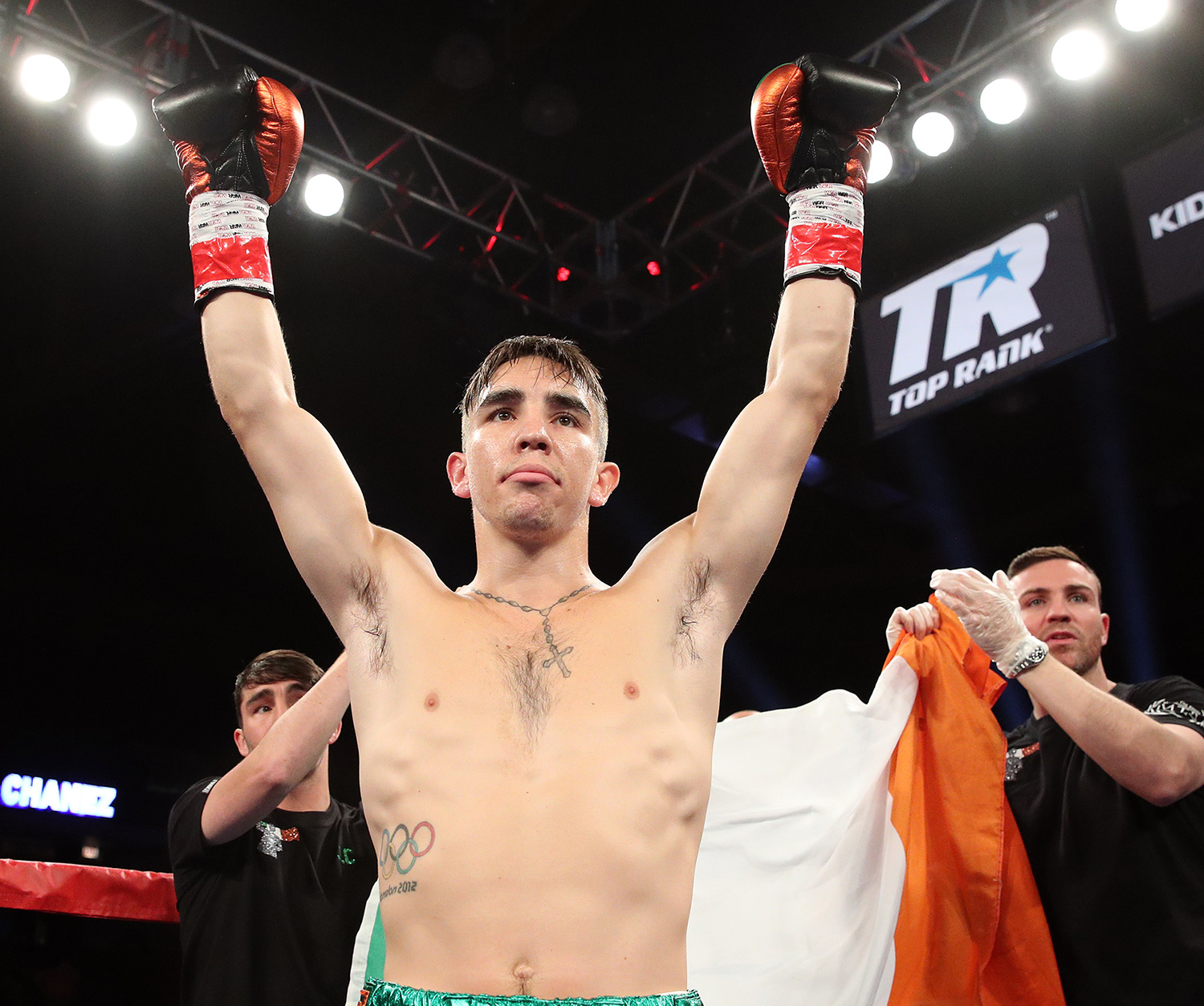 Michael Conlan outpoints Adeilson Dos Santos over eight rounds in Belfast
