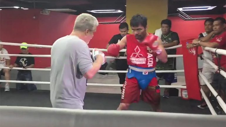 Video: Manny Pacquiao trains for Jeff Horn fight