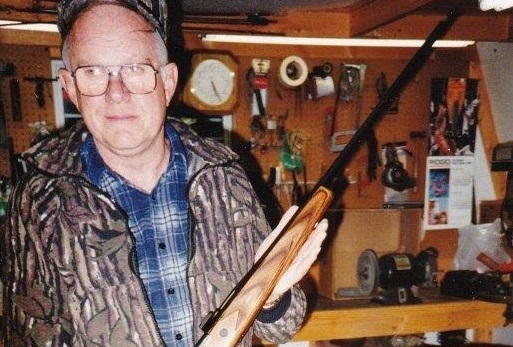 Gary Lee "Fred" Groves Sr., father of RingTV.com writer Lee Groves, poses with a rifle inside his "shop." Following a career as a machinist at Union Carbide, Groves turned his passion into his profession as he owned a fur-selling business, after which he became a licensed gunsmith.