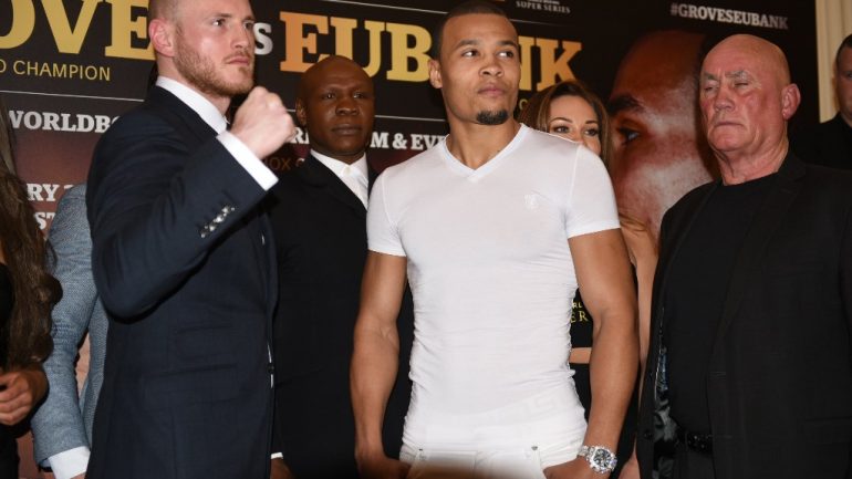 George Groves and Chris Eubank Jr. face-to-face at London press conference