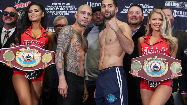Sadam Ali outweighs Miguel Cotto ahead of junior middleweight title fight
