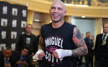In the dressing room with Miguel Cotto before his final fight