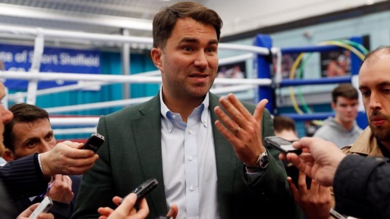 Eddie Hearn: ‘Brits will love to see Joshua travel to Brooklyn to beat an American’
