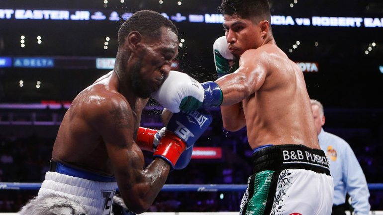 Mikey Garcia unifies lightweight titles in wide victory over Robert Easter Jr., calls out Errol Spence Jr.