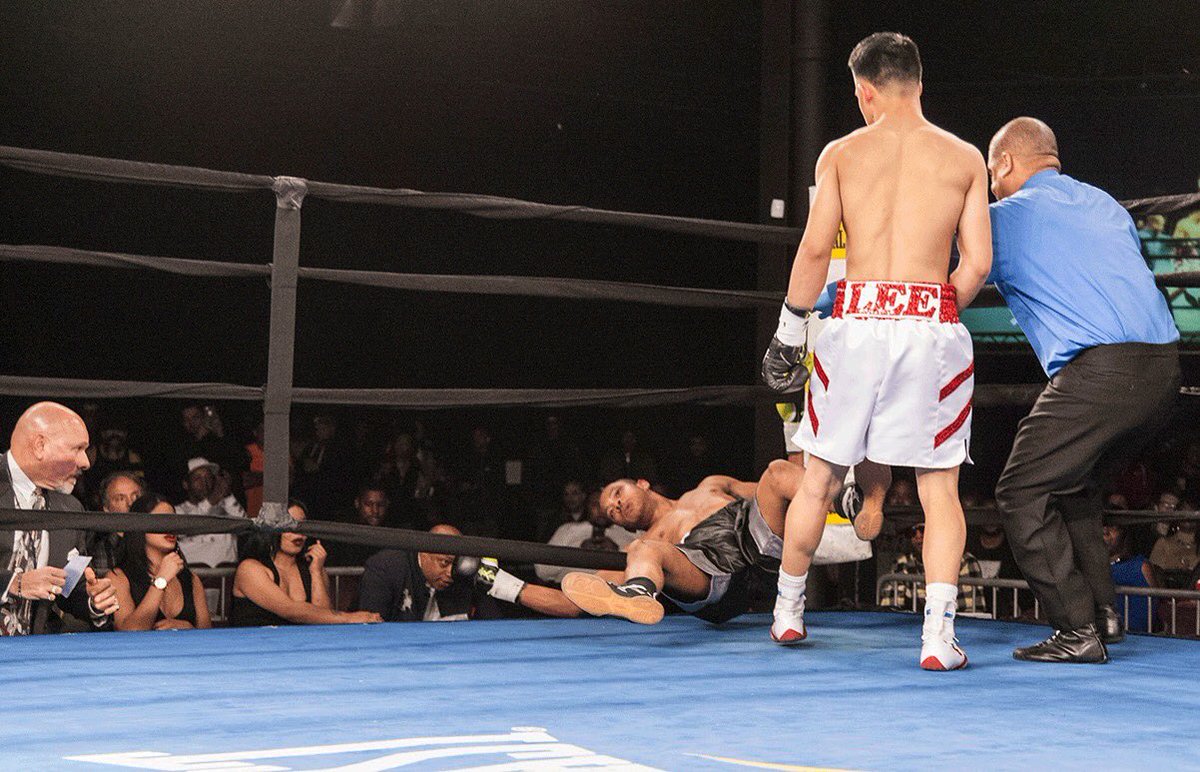 Welterweight prospect Brandon Lee (standing). Photo courtesy of the Lee family