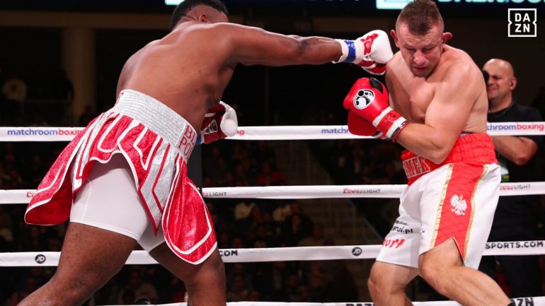 Jarrell ‘Big Baby’ Miller runs roughshod over Tomasz Adamek in two rounds