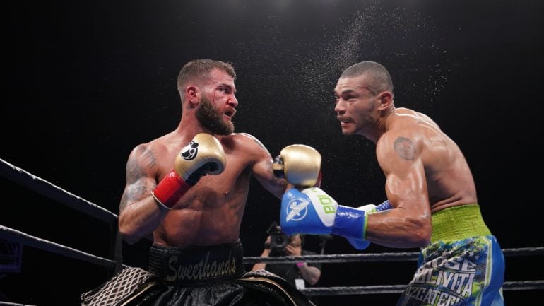 Caleb Plant lifts super middleweight title from Jose Uzcategui with two knockdowns