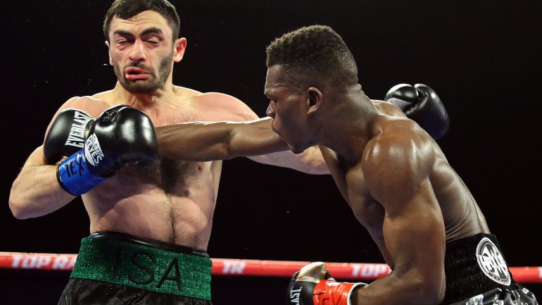 Richard Commey wrecks Isa Chaniev in two rounds to set up bout with Vasiliy Lomachenko